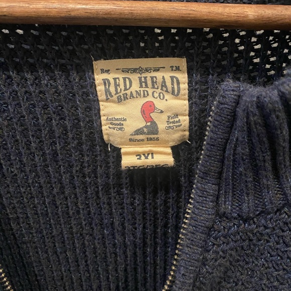 Men’s Red Head Brand Co. 3XL Blue Quarter-Zip Sweater - Picture 2 of 3